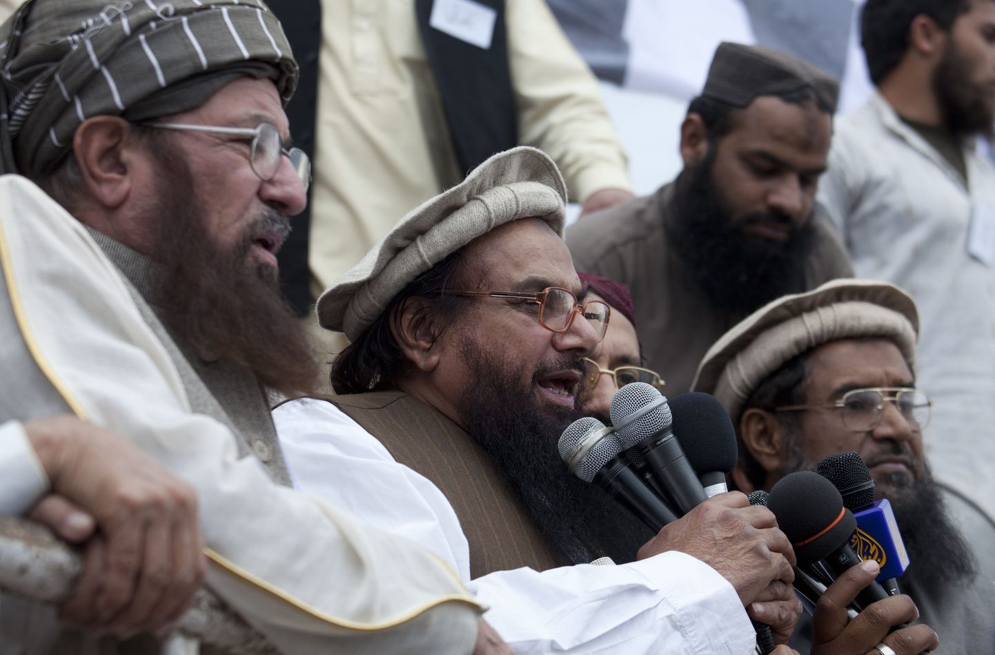 Hafiz Saeed (keskel) esines eelmisel nädalal Pakistani pealinnas Islamabadis toimunud meeleavaldusel.