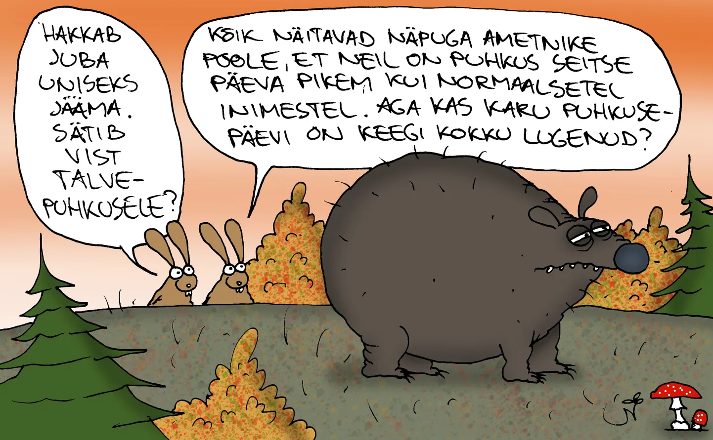 Urmas Nemvalts joonistab.