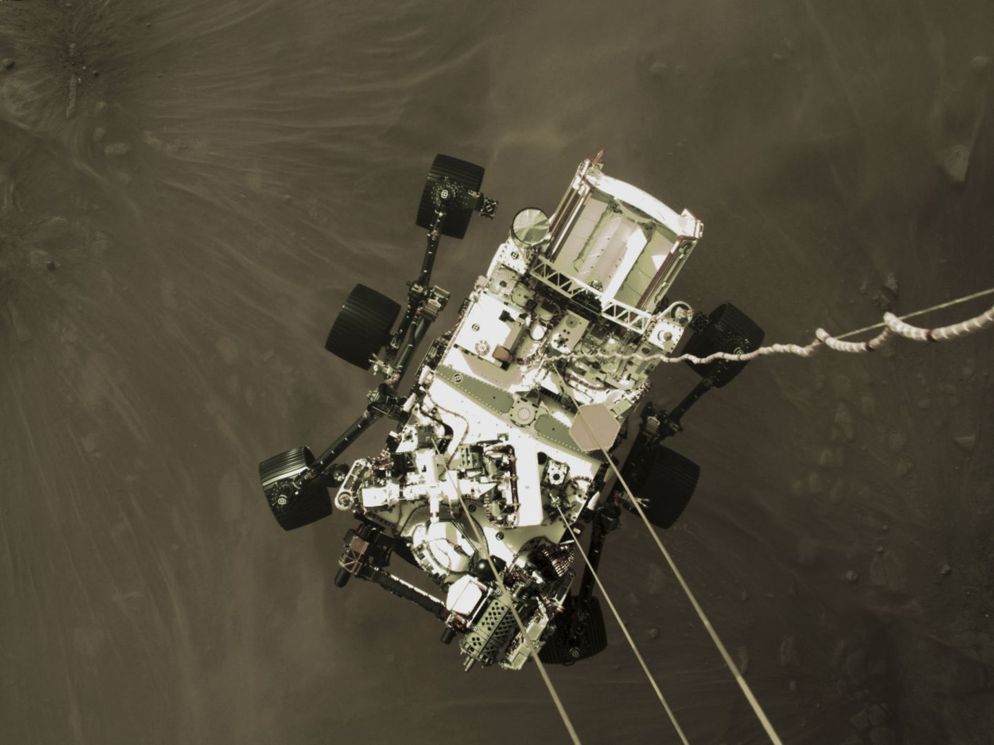 NASA foto Perseverance'i maandumisest Marsile