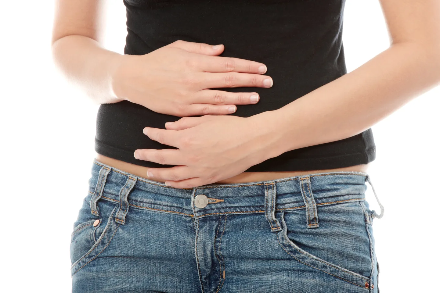 Woman with stomach issues