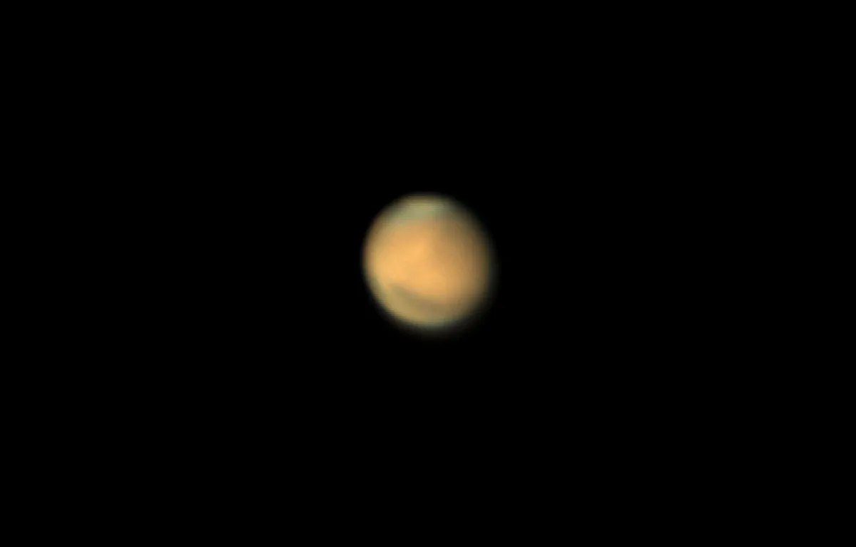 Tõrva Astronoomiaklubi seni parim foto Marsist. Tehtud 2024. aasta detsembris Tõrvast.