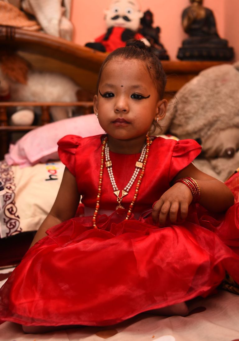 Kolmeaastane Trsihna Shakya valiti elavaks jumalannaks ehk Kumariks