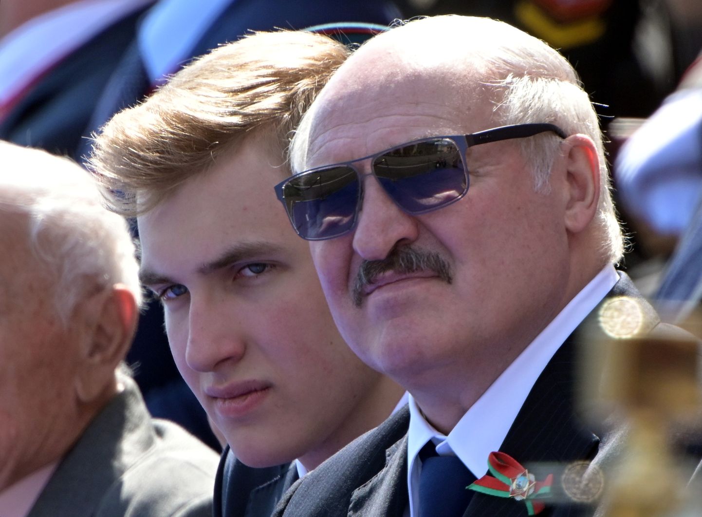 Николай Лукашенко с отцом в Москве.