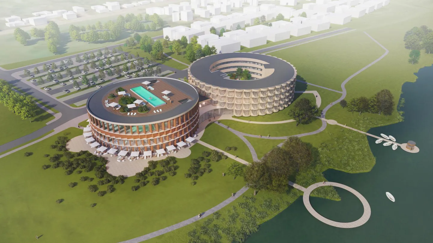 Viljandi spaakompleks on inspireeritud looduslähedastest vormidest ja toonidest.