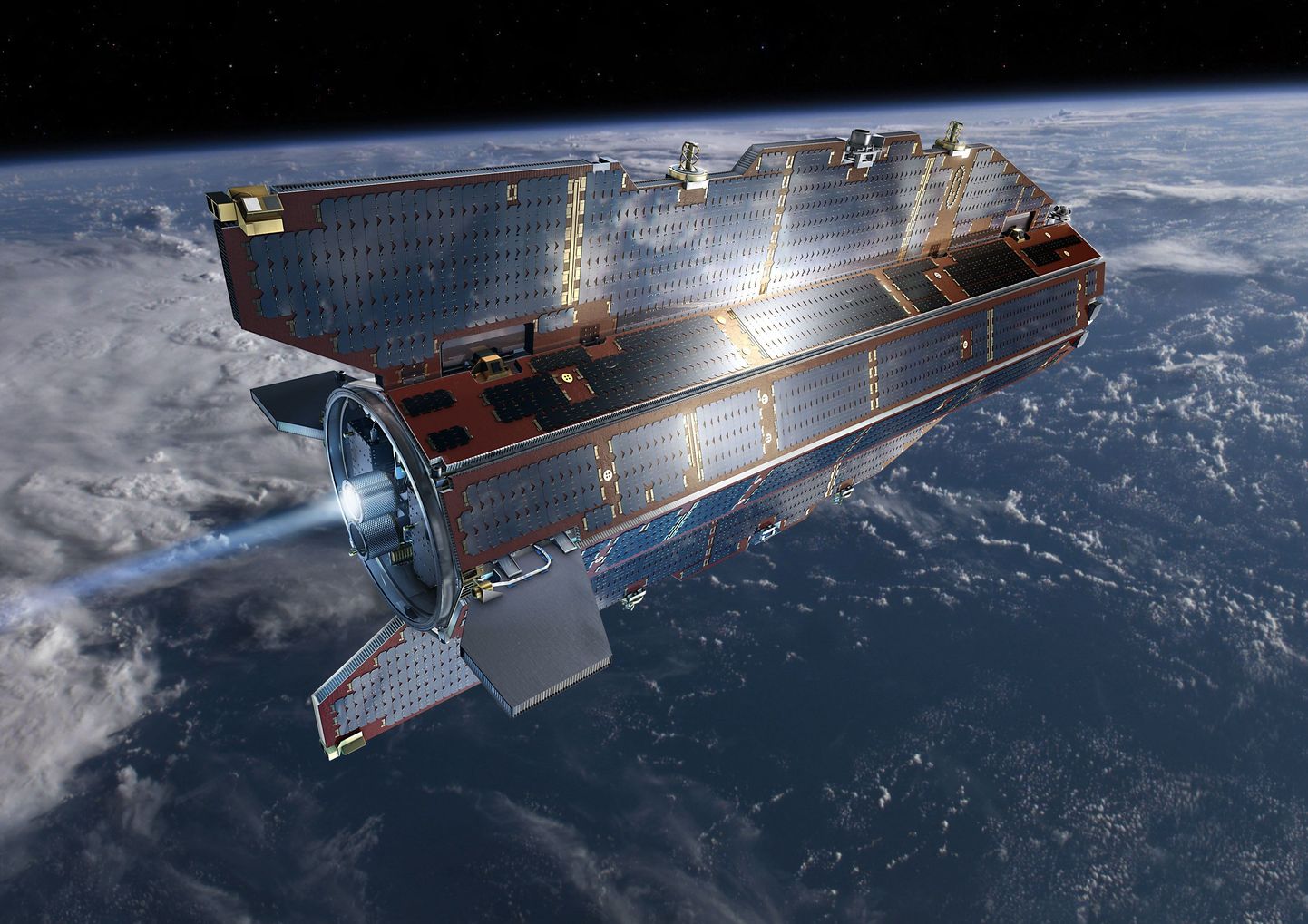 ESA gravitatsioonisatelliit GOCE kunstniku nägemuses.