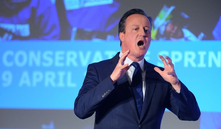 David Cameron oma erakonna kevadkongressil. Foto: Scanpix