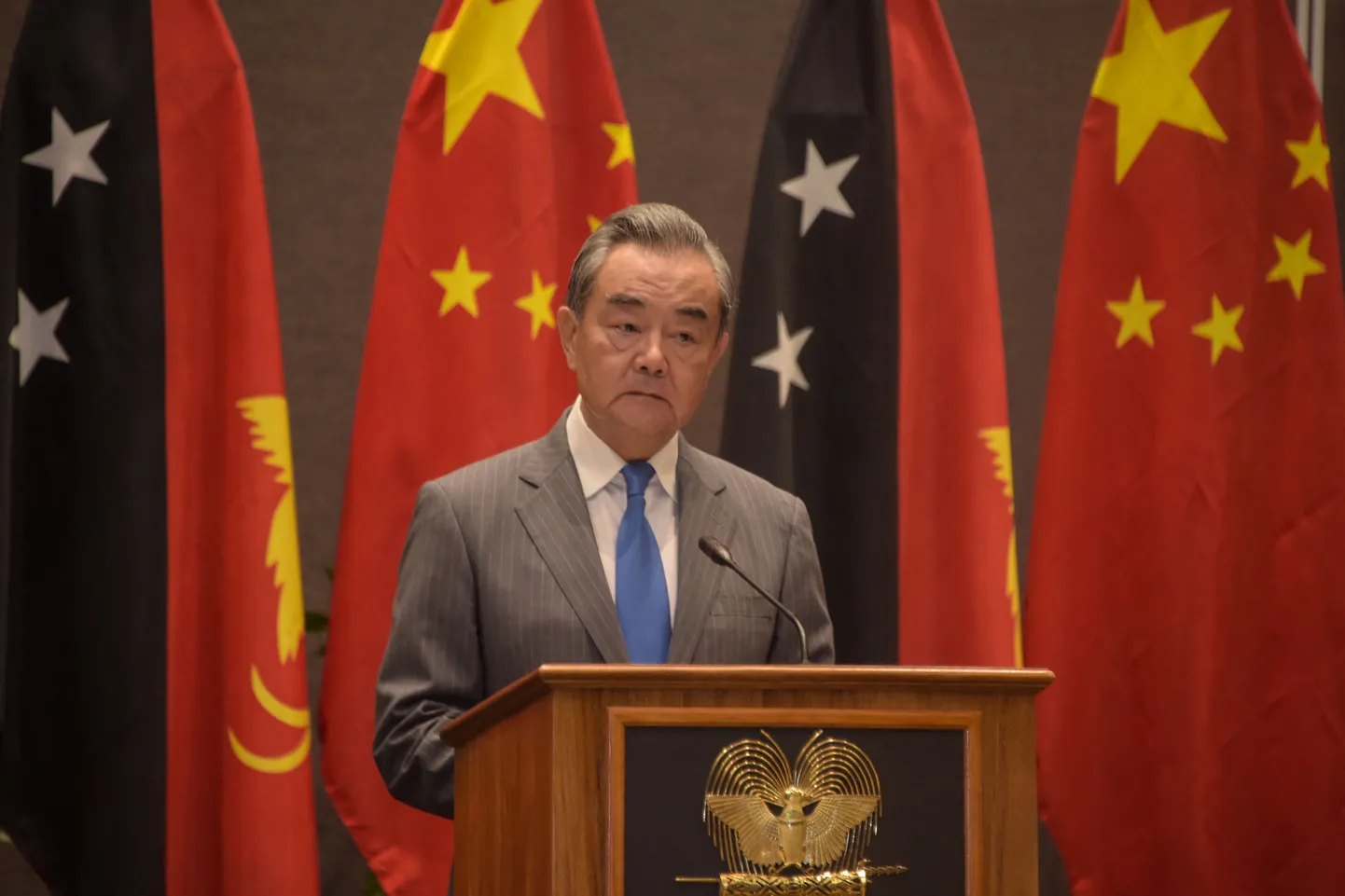 Hiina välisminister Wang Yi Paapua Uus-Guineas. 20. aprill 2024.