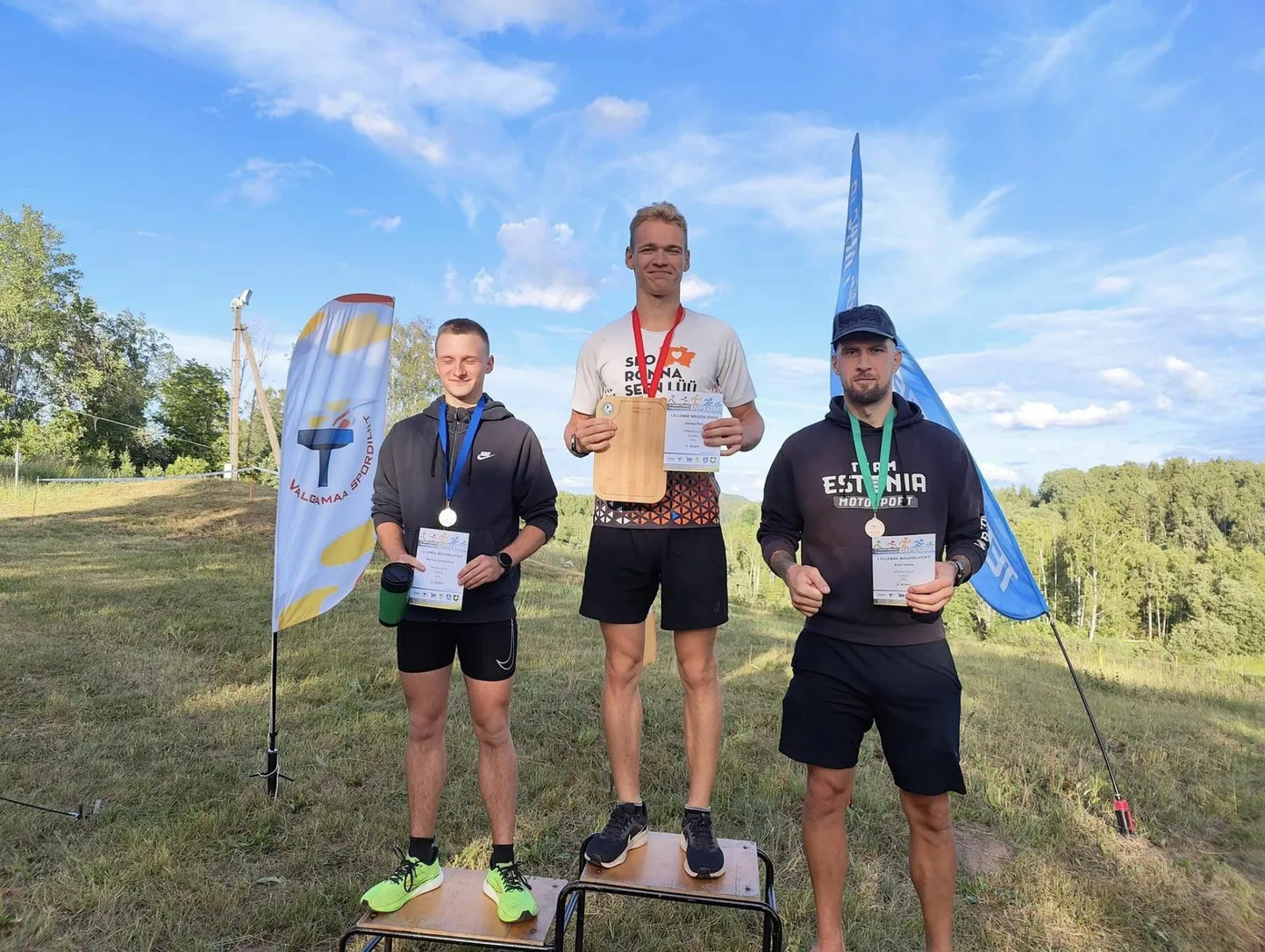 Põhijooksu parimad olid Joosep Perv (keskel), Markko Gerassimov (vasakul) ja Elar Sinisalu.