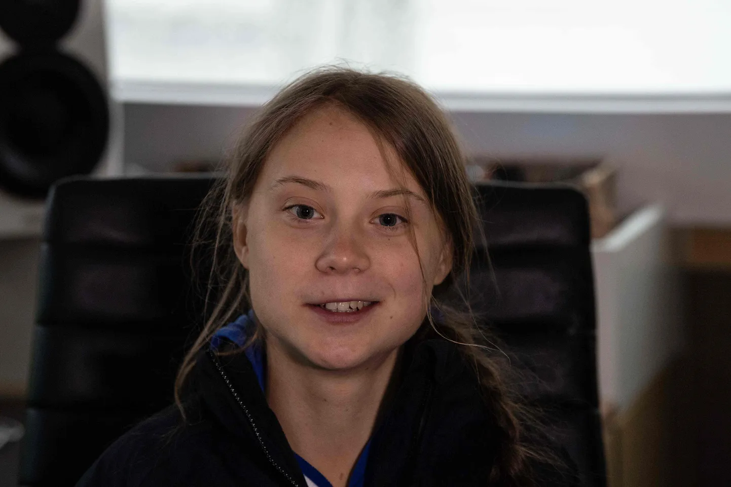 Greta Thunberg 12. novembril USAs Virginias Hamptonis katamaraani La Vagabonde pardal