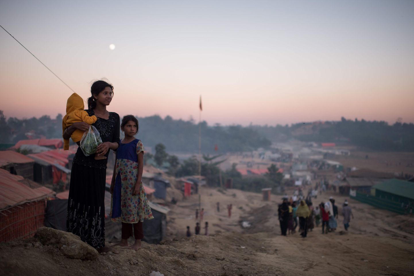 Rohingja migrandid Bangladeshi põgenikelaagris.