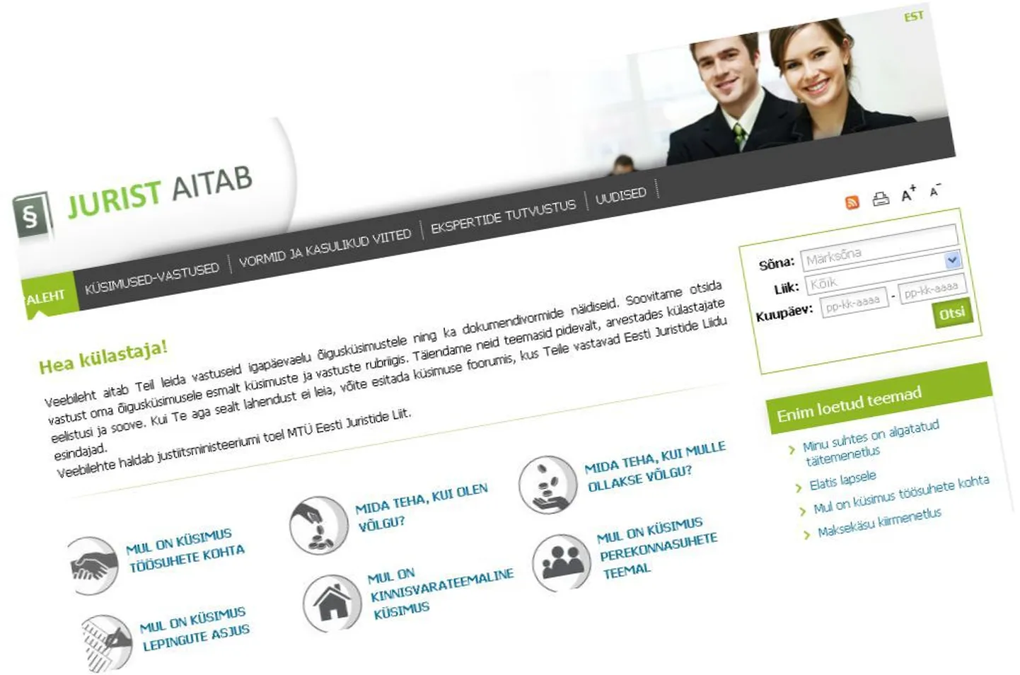 Fragment tasuta õigusabiportaalist Jurist Aitab.
