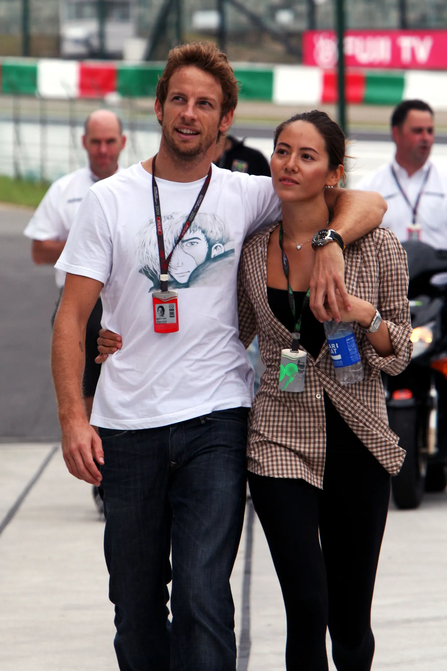 Jenson Button ja Jessica Michibata