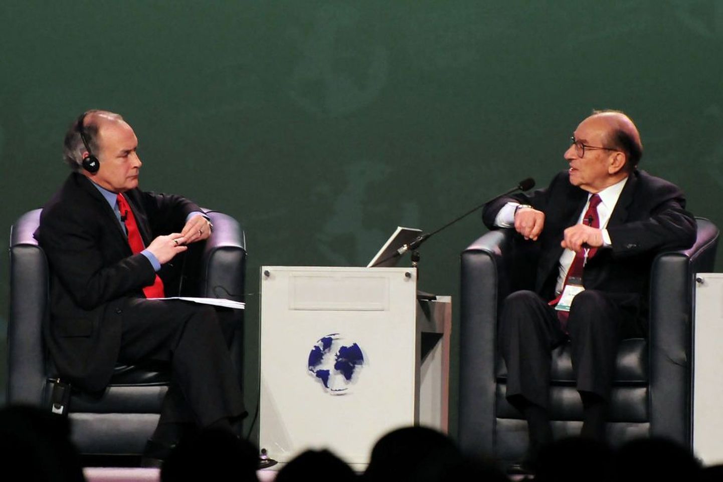 Alan Greenspan, endine Föderaalreservi juht (paremal).