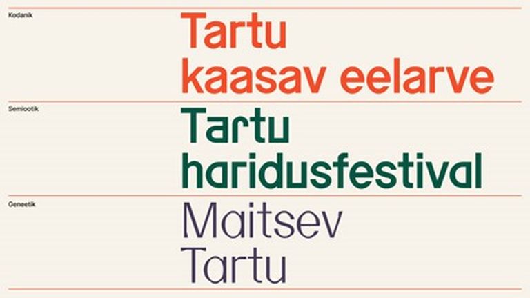 Тартуские городские шрифты, получившие названия Гражданин, Семиотик и Генетик.