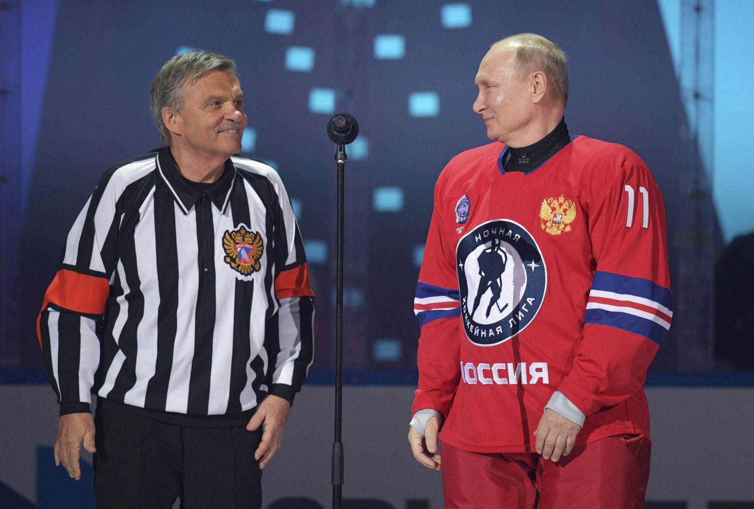 Rene Fasel (vasakul) koos Venemaa presidendi Vladimir Putiniga.