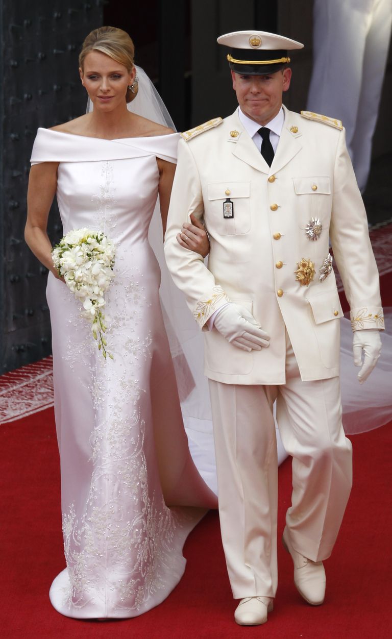 Monaco vürst Albert II ja vürstinna Charlene 2. juulil 2011 oma pulmapäeval