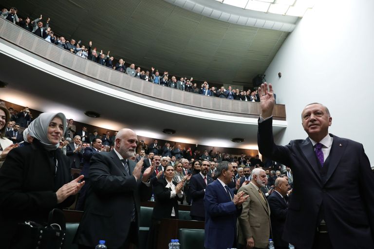 Türgi president Recep Tayyip Erdoğan Ankaras Türgi parlamendis 5. veebruar 2020. 