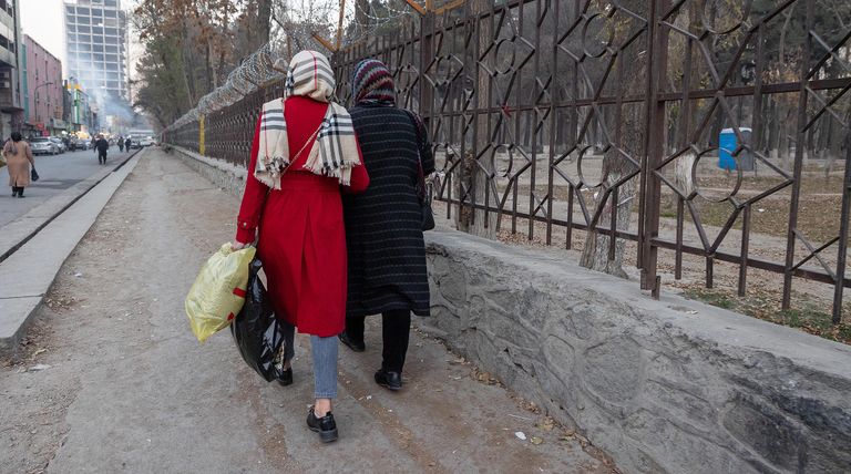 There are women out and about in Kabul.