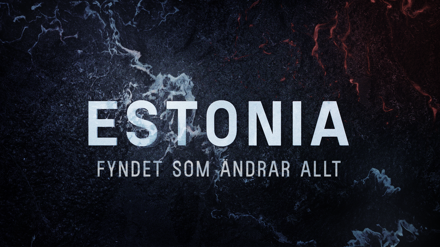 Dokumentaalsarja «Estonia – leid, mis muudab kõike» reklaamplakat Rootsis.