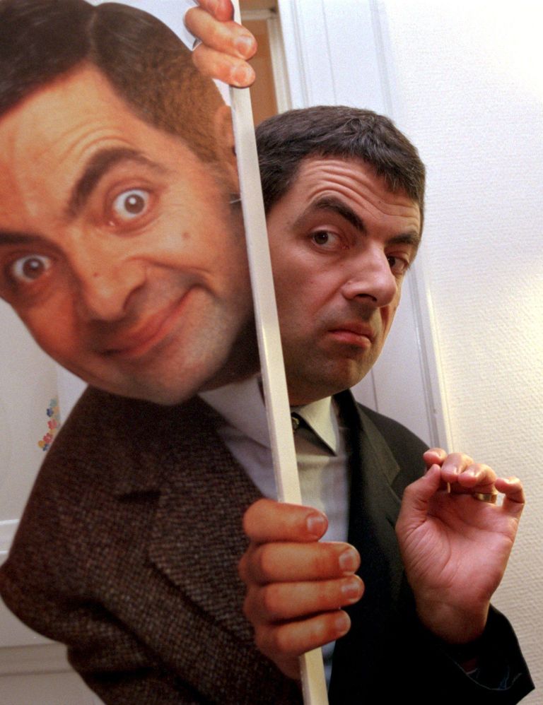 Rowan Atkinson ja Mr. Beani reklaamplakat