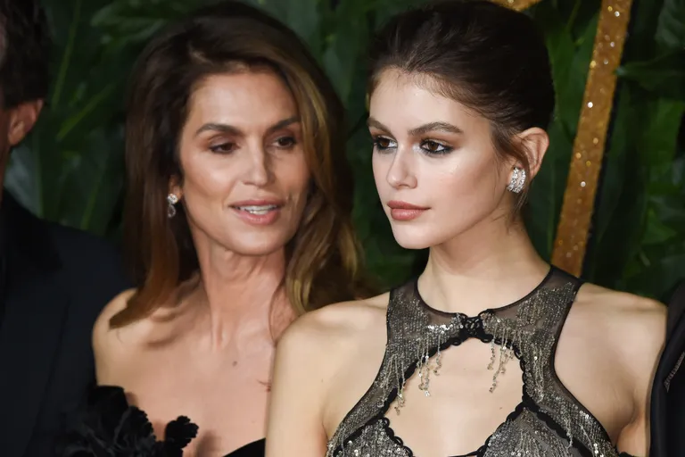 USA supermodell Cindy Crawford koos oma modellist tütre Kaia Gerberiga 2018. aastal.