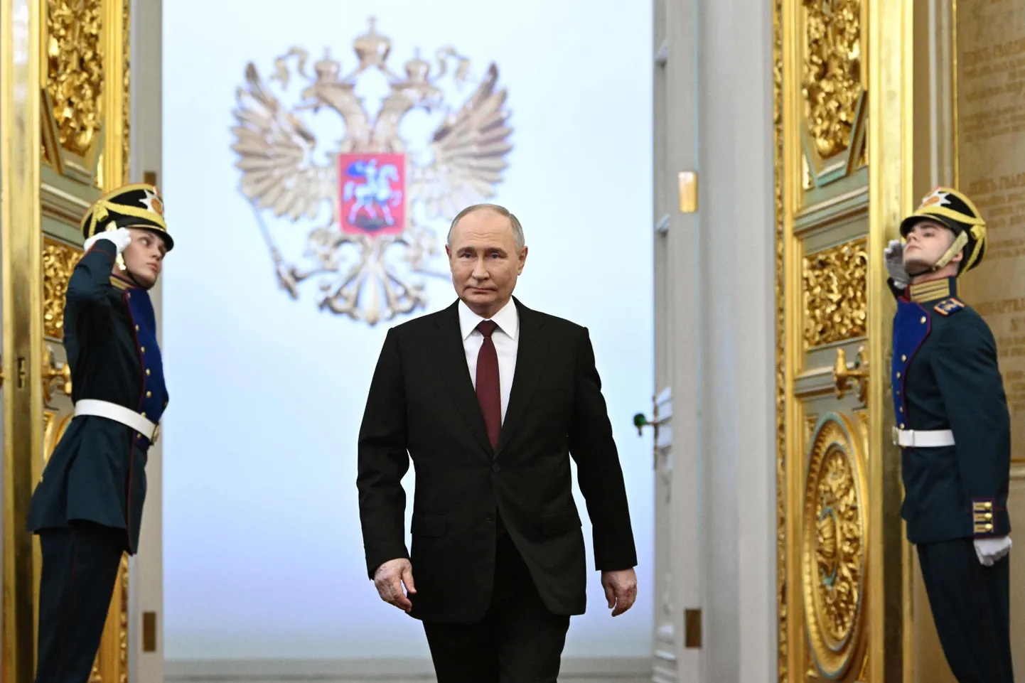 Venemaa autoritaarne liider Vladimir Putin oma inaguratsioonipäeval 7.mail 2024. aastal Kremlis.