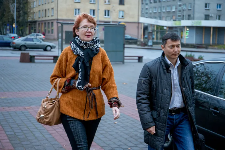 Яна Тоом и Михаил Кылварт в Нарве в 2015 году.