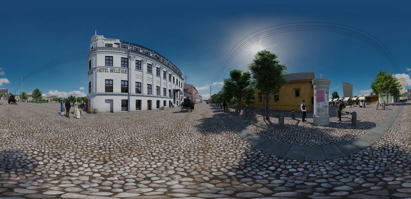 Hotell Bellevue, kino Illusion, heinaturg ja Kivisild.