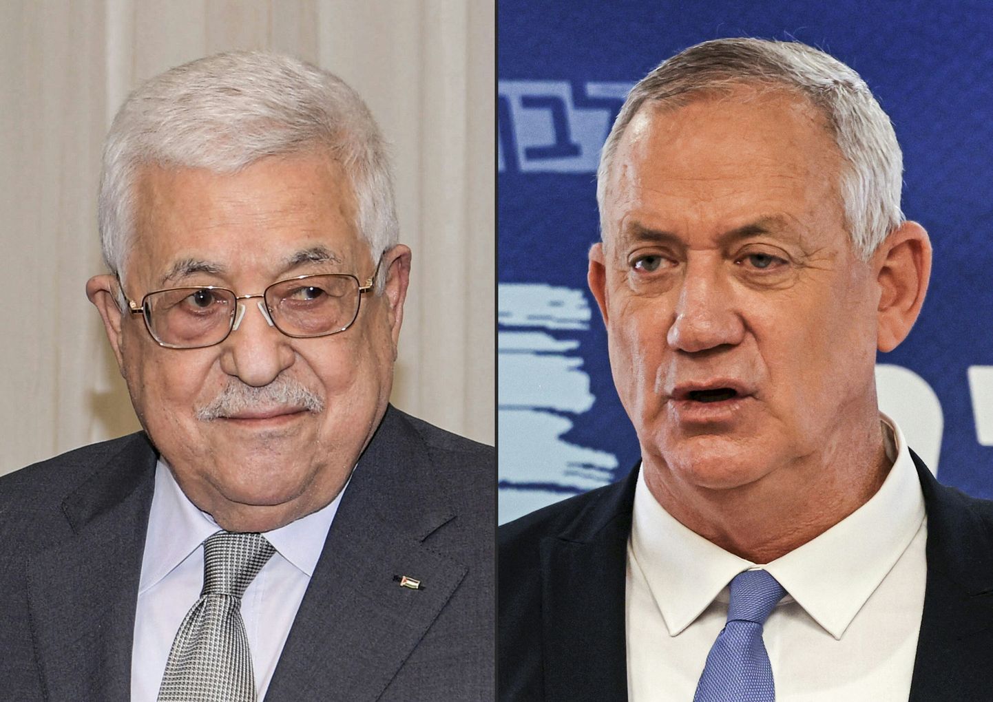 Palestiina president Mahmud Abbas ja Iisraeli kaitseminister Benny Gantz.