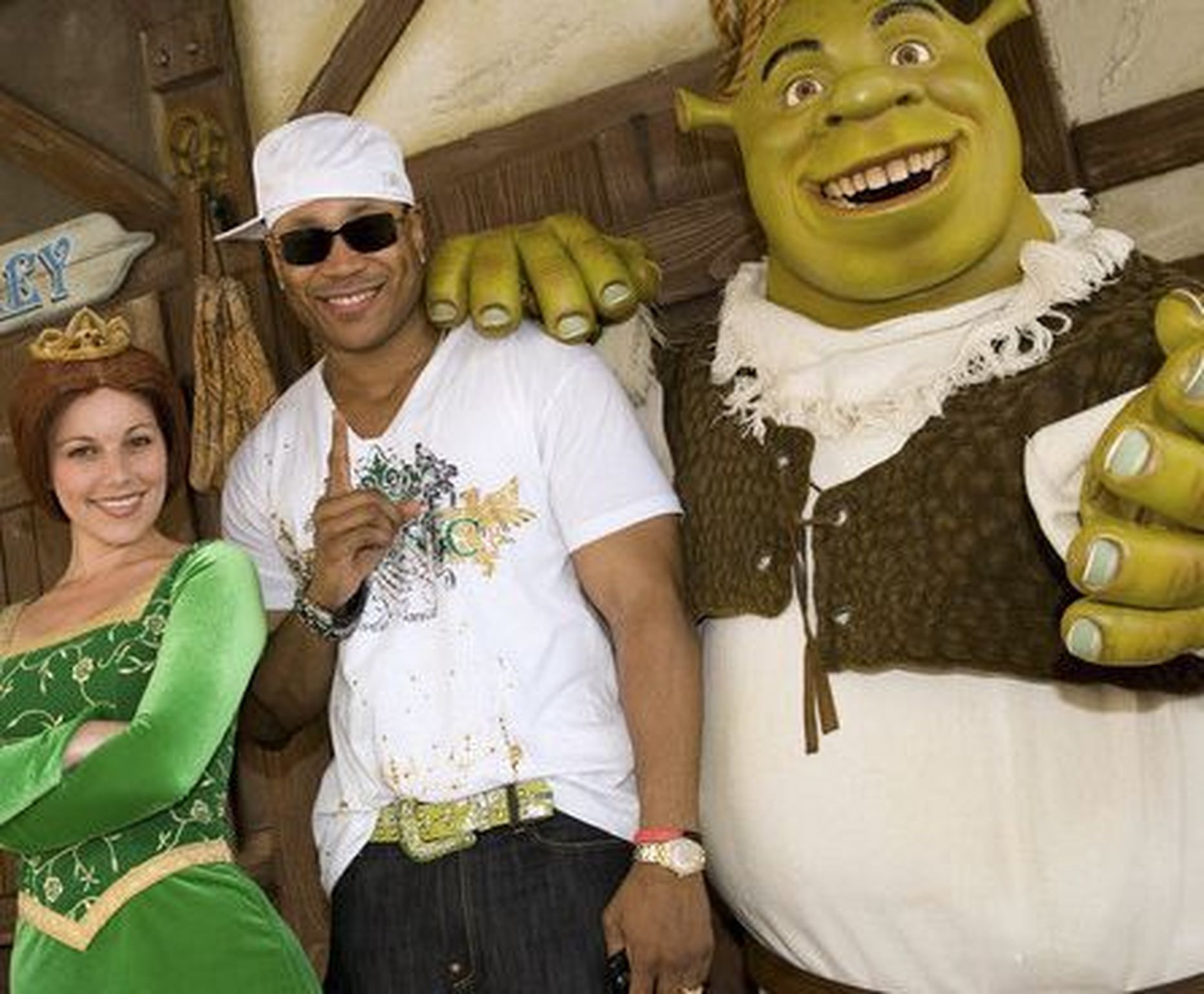 Paar abiellus Shreki ja printsess Fionana