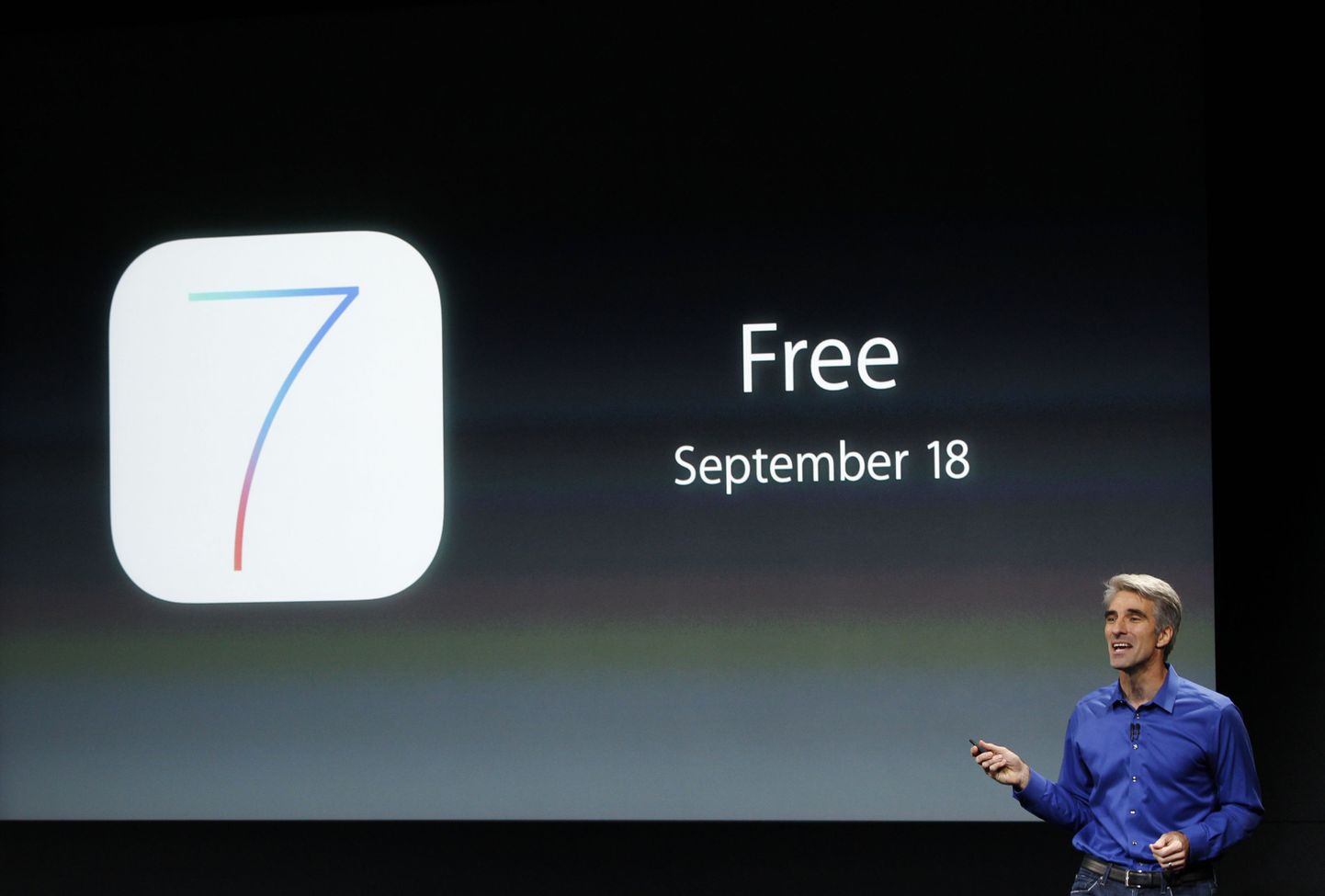 iOS7 esitlus Apple'i meediaüritusel.