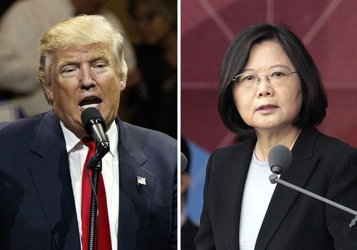 Donald Trump ja Taiwani president Tsai Ing-wen.