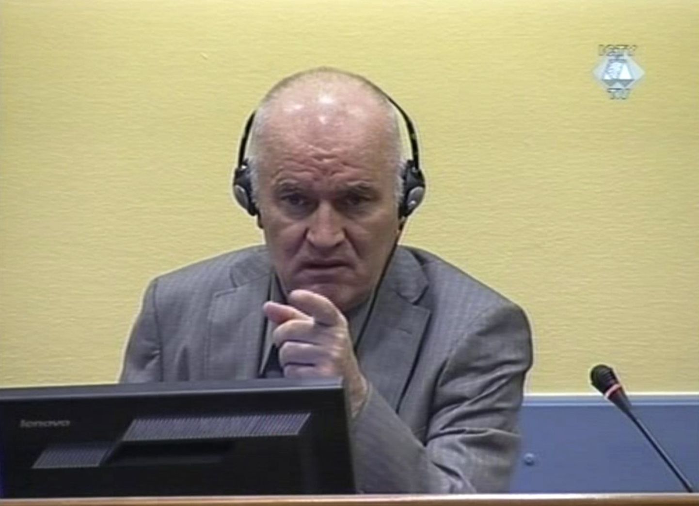 Ratko Mladić kohtupingis.
