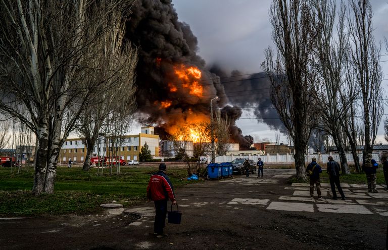 Vene väed hävitasid eile Odessas kütusehoidla.