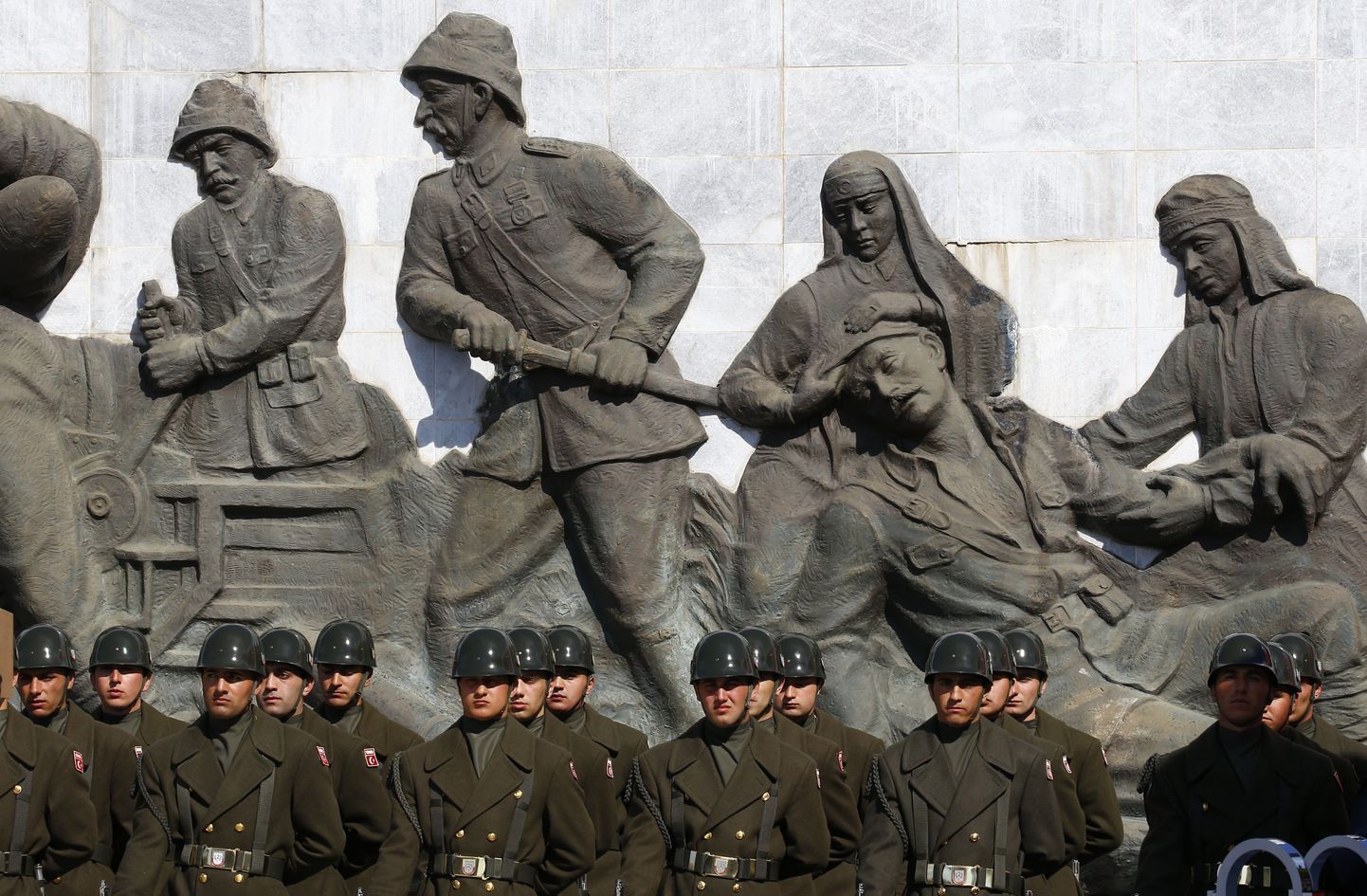 Türgi sõjaväelased möödunud nädalavahetusel peetud Gallipoli lahingu 102. aastapäeva tähistamisel.