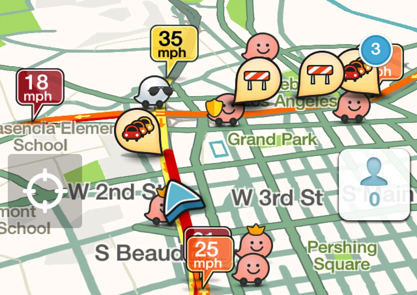 Waze liiklusrakendus.