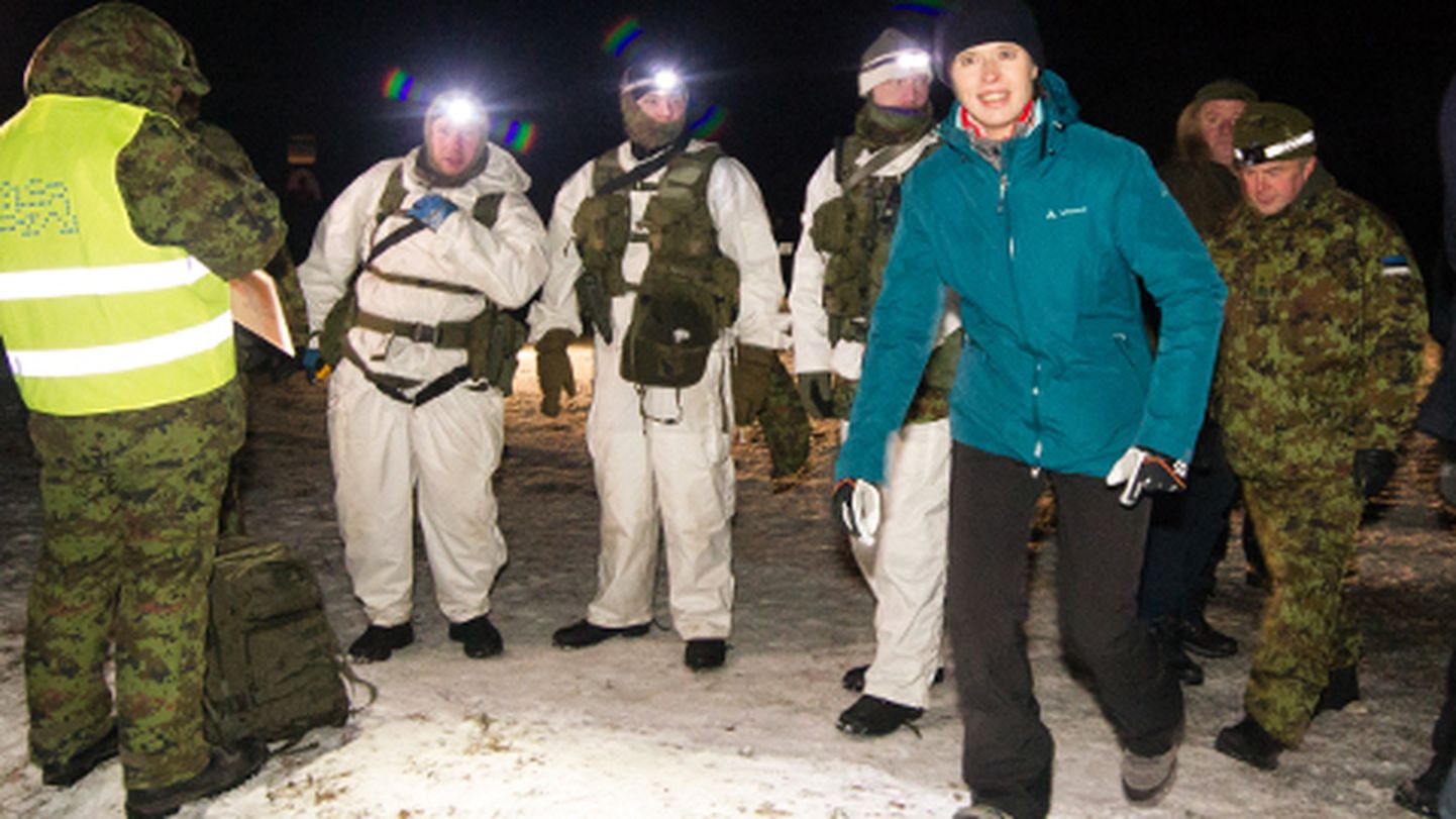 President Kersti Kaljulaid tegi Utria dessandist läbi poolekilomeetrise lõigu.