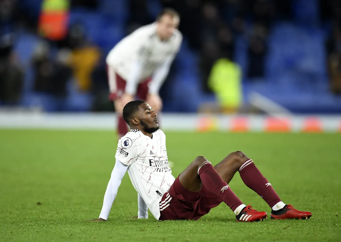 Londoni Arsenalil on käsil viimase 45 aasta halvim hooaja algus. Pildil klubi mängumees Ainsley Maitland-Niles.