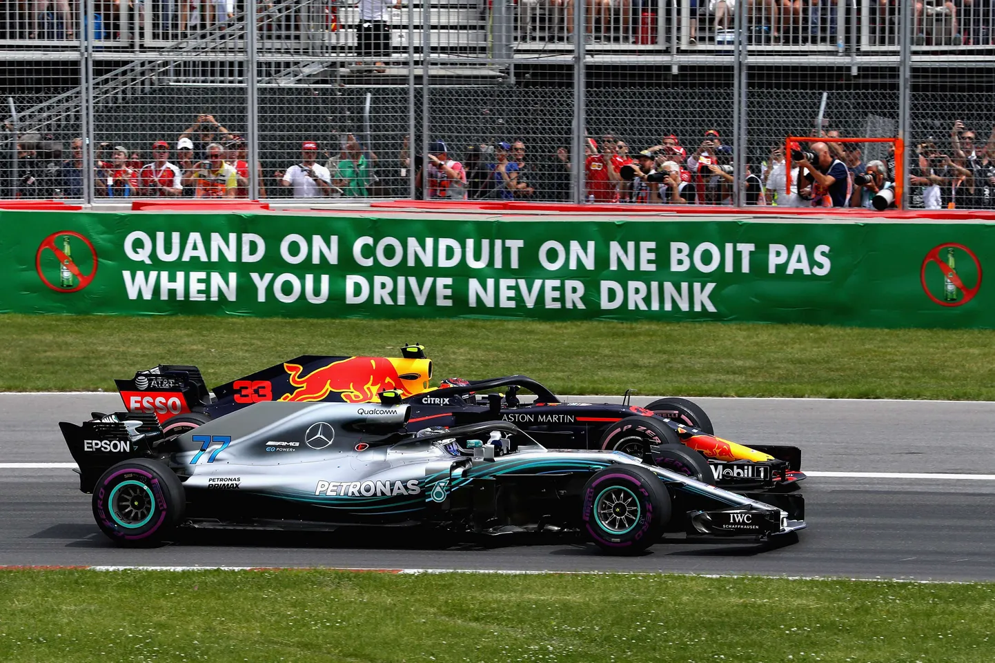 Max Verstappen ja Valtteri Bottas.