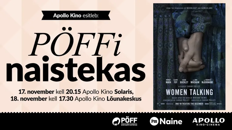 Apollo Naistekas «Naised räägivad»17. novembril Tallinnas, Solarise Apollo18. novembril Tartus, Lõuna Keskuse Apollo