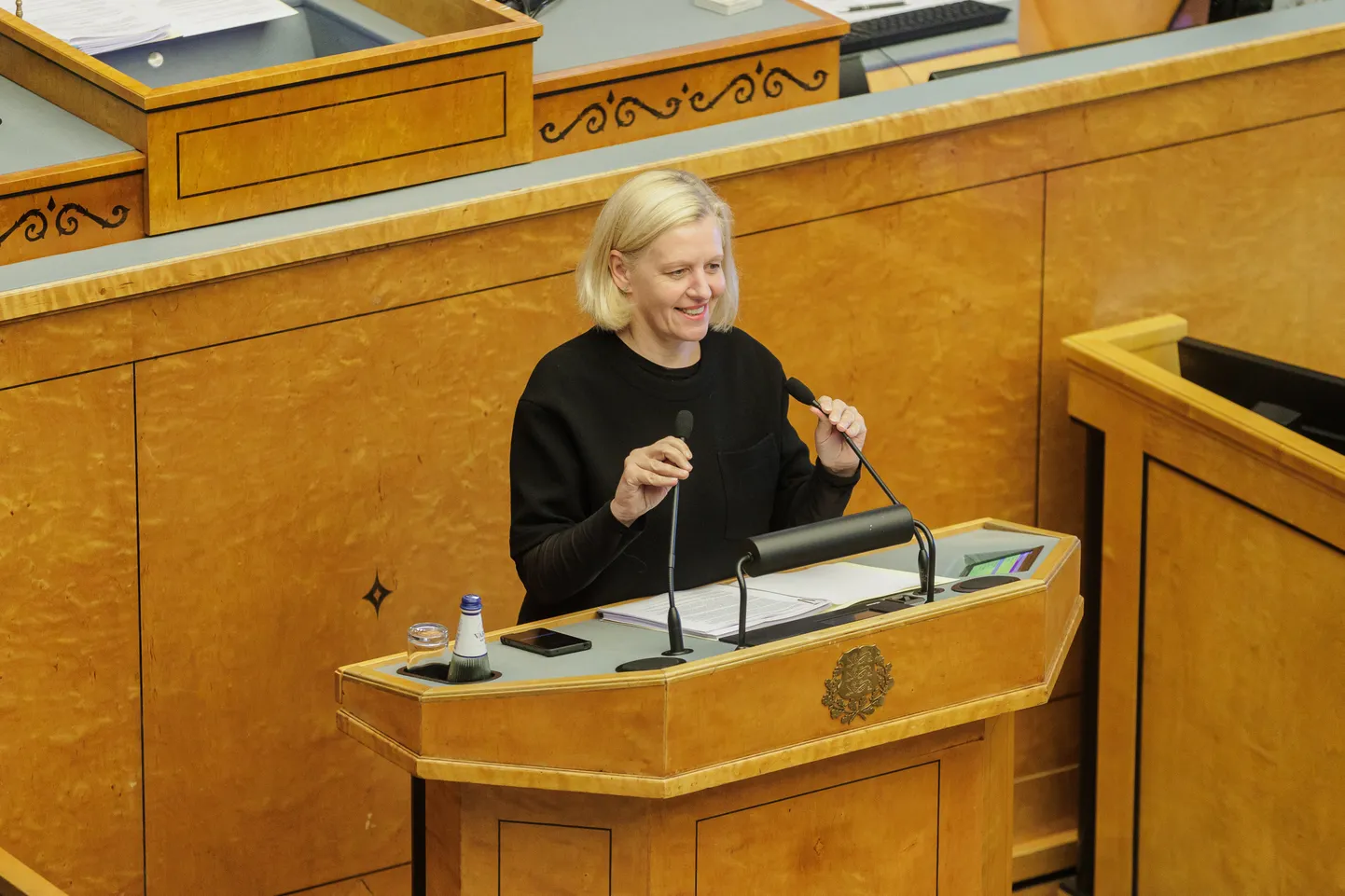 Arhiivifoto. Annely Akkermann Riigikogu erakorralisel istungil 29.07.2024 Tallinnas.