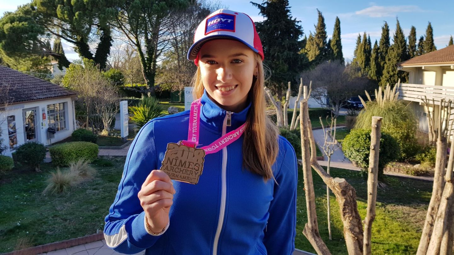 Alexandra Põllumäe maailmakarika kolmanda etapi hõbemedal.