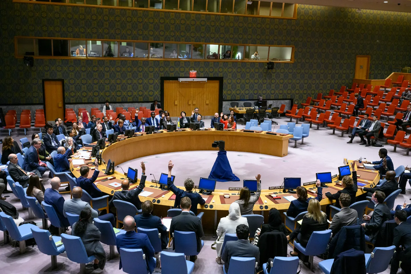 ÜRO Julgeolekunõukogu istungit pidamas. Foto on illustratiivne.