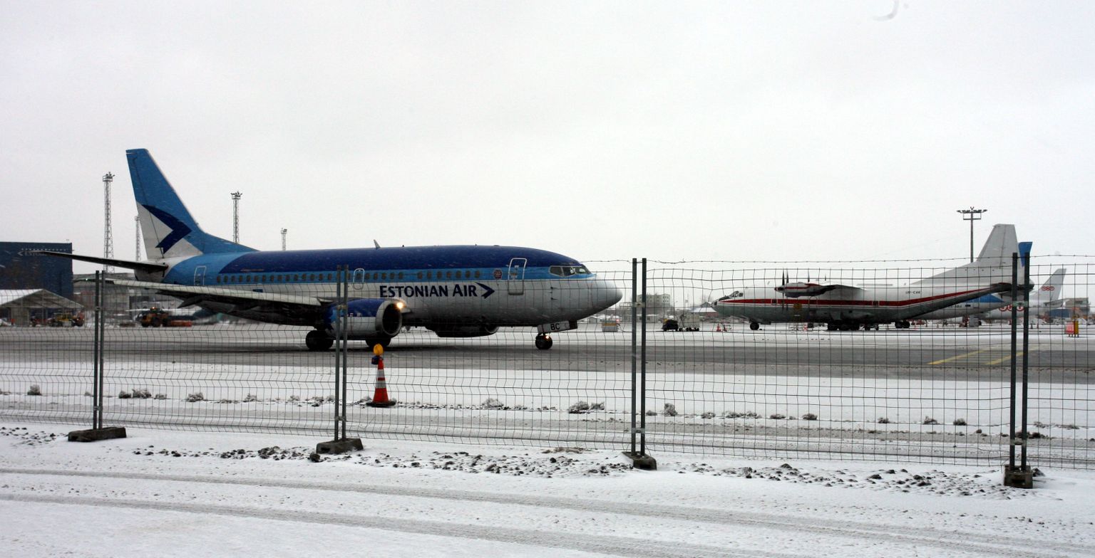Tallinna lennujaam talvel.