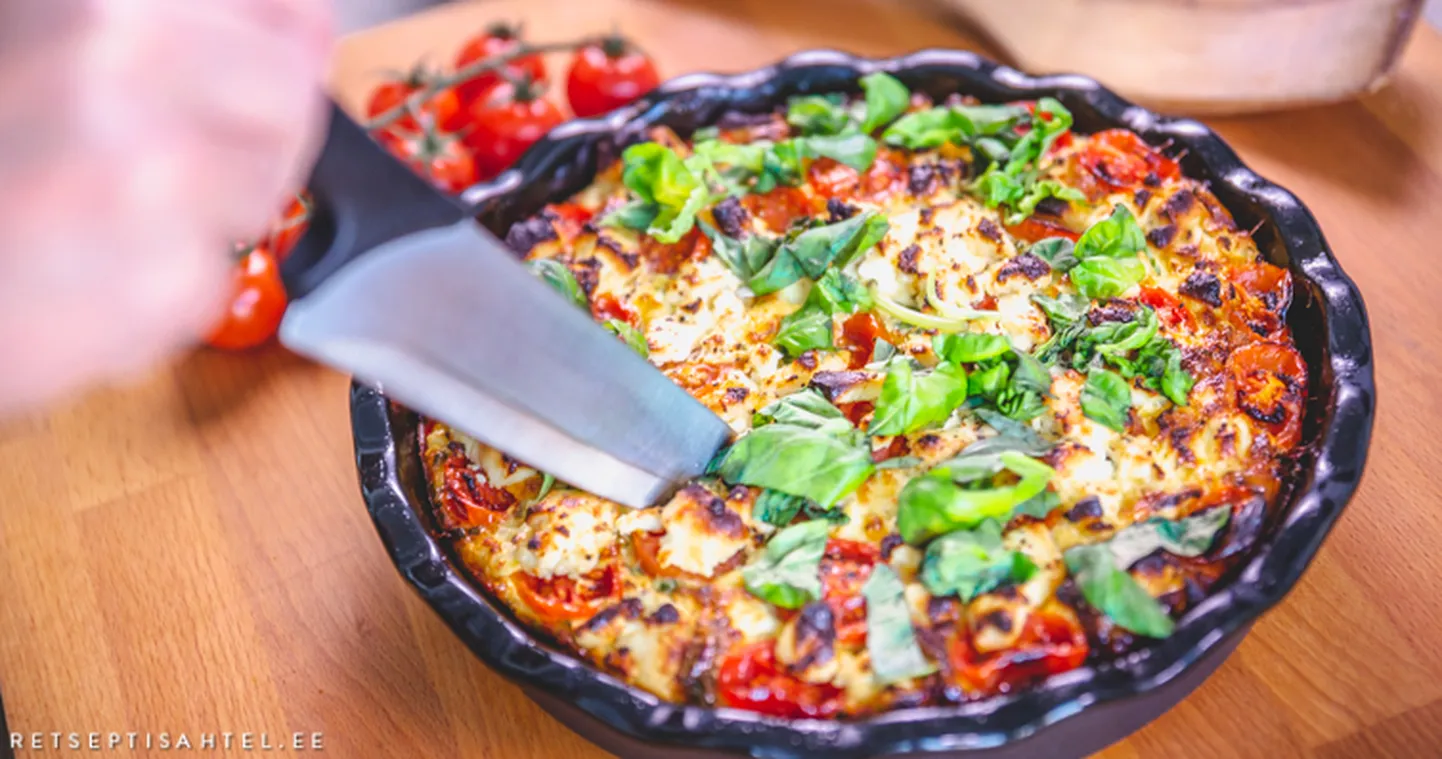 Köögivilja fritata feta juustuga