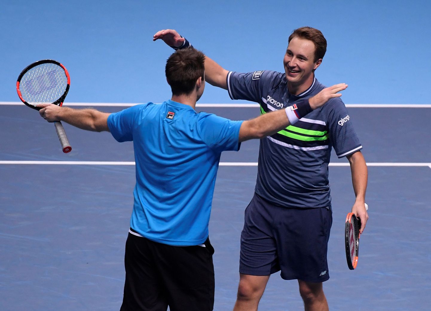 Henri Kontinen (paremal) ja John Peers võitsid teist aastat järjest ATP aastalõputurniiri.