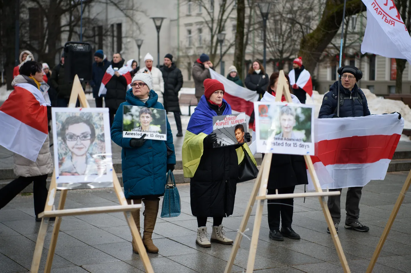 Meeleavaldus Valgevene teisitimõtlejate toetuseks Vilniuses.