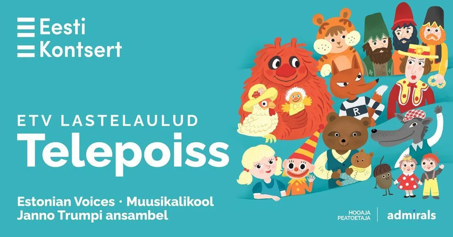 16. veebruaril toimub Jõhvi kontserdimajas ETV lastelaulude kontsert "Telepoiss".