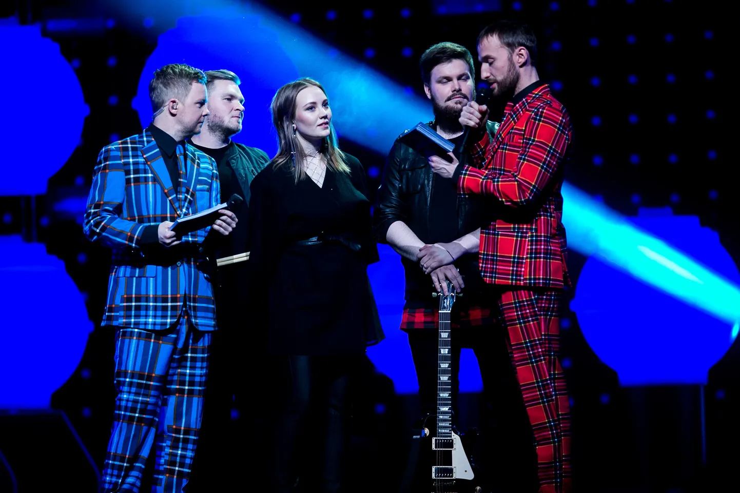 Eesti laul 2016. I Wear* Experiment koos saatejuht Ott Sepa ja Märt Avandiga.