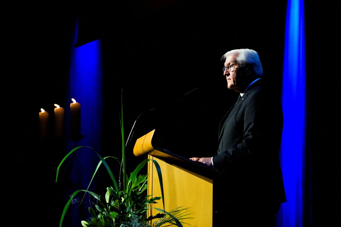 Saksamaa president Frank-Walter Steinmeier esinemas Solingeni noarünnaku ohvrite mälestusüritusel.
